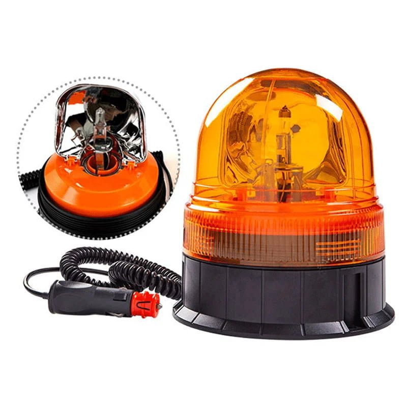 Halogen Flash Beacon Light for Tractor Flat Base 12V/24V 55W Rotational Light YS101-1 - Image 1