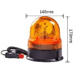 Halogen Flash Beacon Light for Tractor Flat Base 12V/24V 55W Rotational Light thumbnail 5