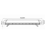 Vehicle mounted 1.2-meter COB long row warning light, long strip roof flashing light thumbnail 7